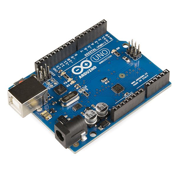An Arduino Uno R3 microcontroller board