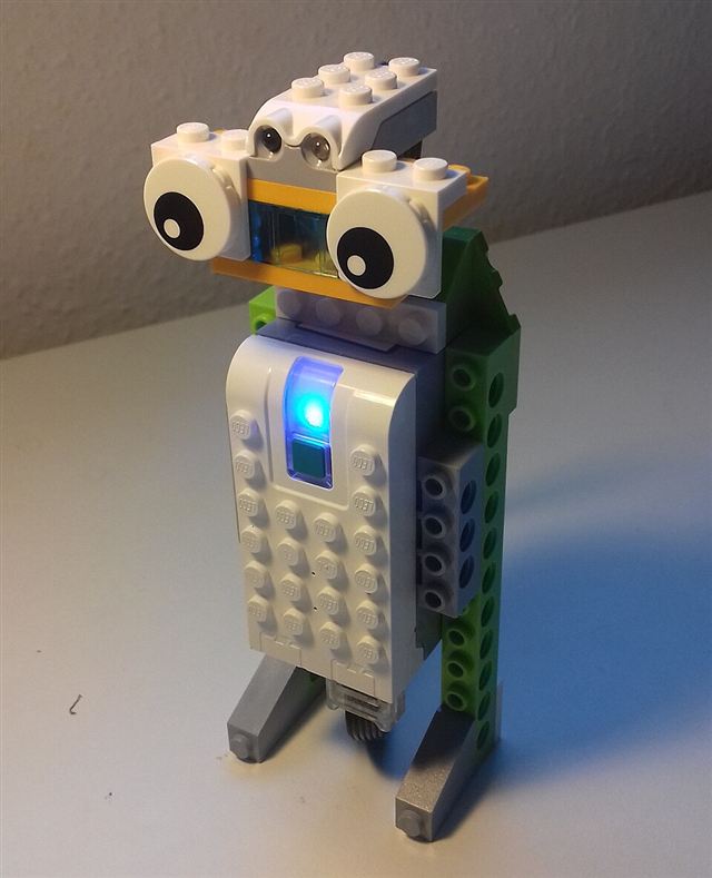 A robot built with LEGO Education WeDo 2.0